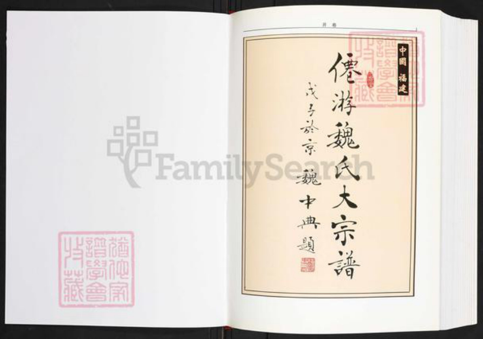 福建省莆田市仙游县书峰乡魏氏族谱-仙游魏氏大宗谱.pdf电子版插图1