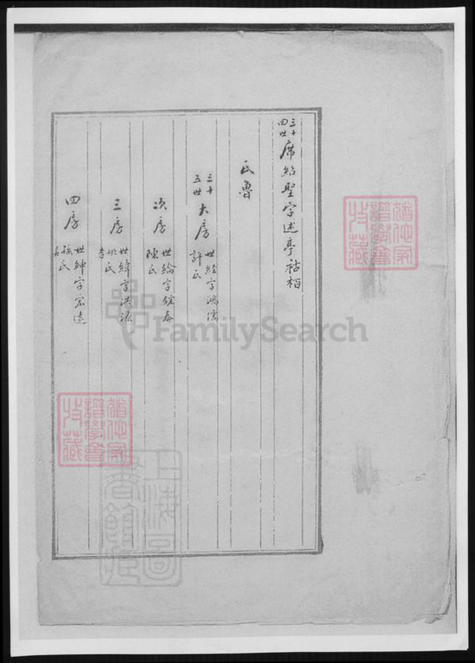 江苏省南京市席氏族谱-洞庭东山席氏右源公支移居金陵六代氏系表册.pdf电子版插图2