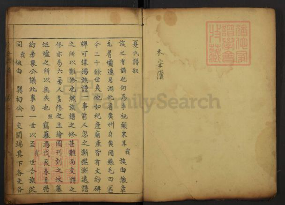 湖北省黄冈市罗田县大崎镇夏氏族谱-夏氏谱.房分默谱.pdf电子版插图1