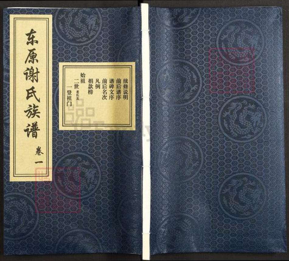 山东省泰安市东平县谢氏三支堂族谱-东原谢氏族谱.pdf电子版插图