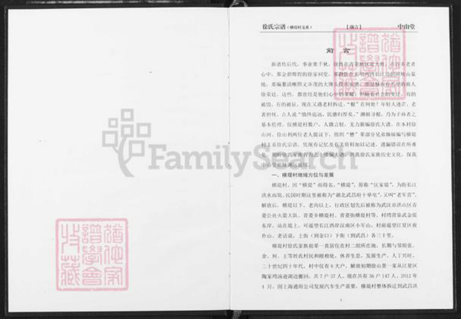 湖北省武汉市洪山区徐氏中山堂族谱-徐氏宗谱.横堤村支系.pdf电子版插图2