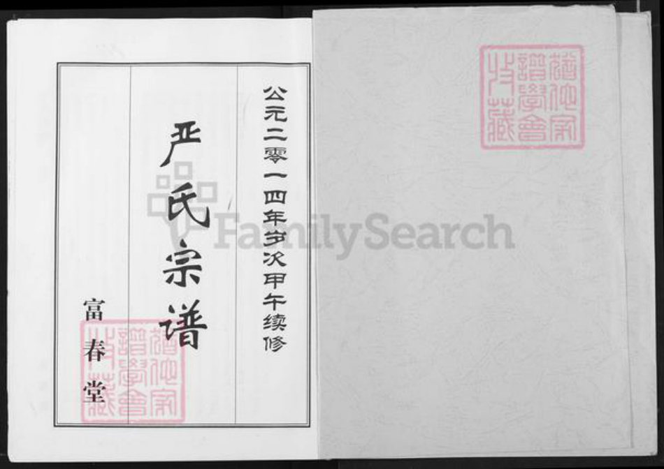 湖北省黄冈市麻城市歧亭镇严氏富春堂族谱-严氏宗谱.pdf电子版