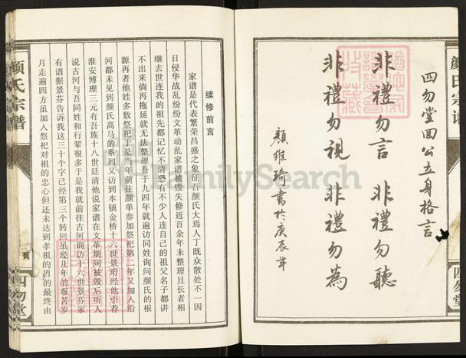 江苏省盐城市建湖县颜氏四勿堂族谱-东鲁颜氏族谱.pdf电子版插图2