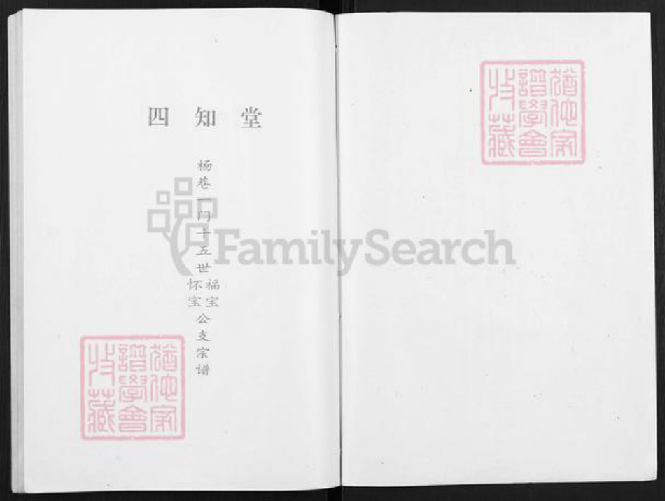 江苏省无锡市宜兴市杨巷镇杨氏四知堂族谱-四知堂杨巷一门十五世怀宝福宝公支宗谱.pdf电子版插图1