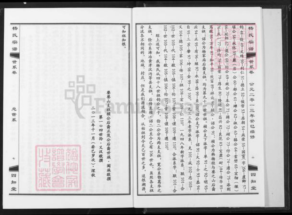 湖北省武汉市江汉区武汉杨氏四知堂族谱-杨氏宗谱.pdf电子版插图4 湖北省武汉市江汉区武汉杨氏四知堂族谱-杨氏宗谱.pdf电子版插图4
