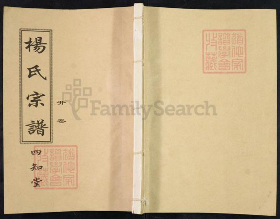 湖北省孝感市汉川市马口镇杨氏四知堂族谱-杨氏宗谱.pdf电子版