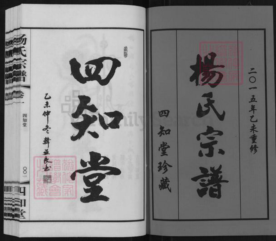 江苏省常州市武进县杨氏四知堂族谱-芳山杨氏宗谱.pdf电子版插图1