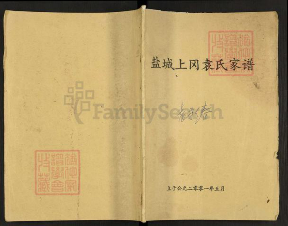 江苏省盐城市建湖县上冈镇袁氏汝南堂族谱-盐城上冈袁氏家谱.pdf电子版