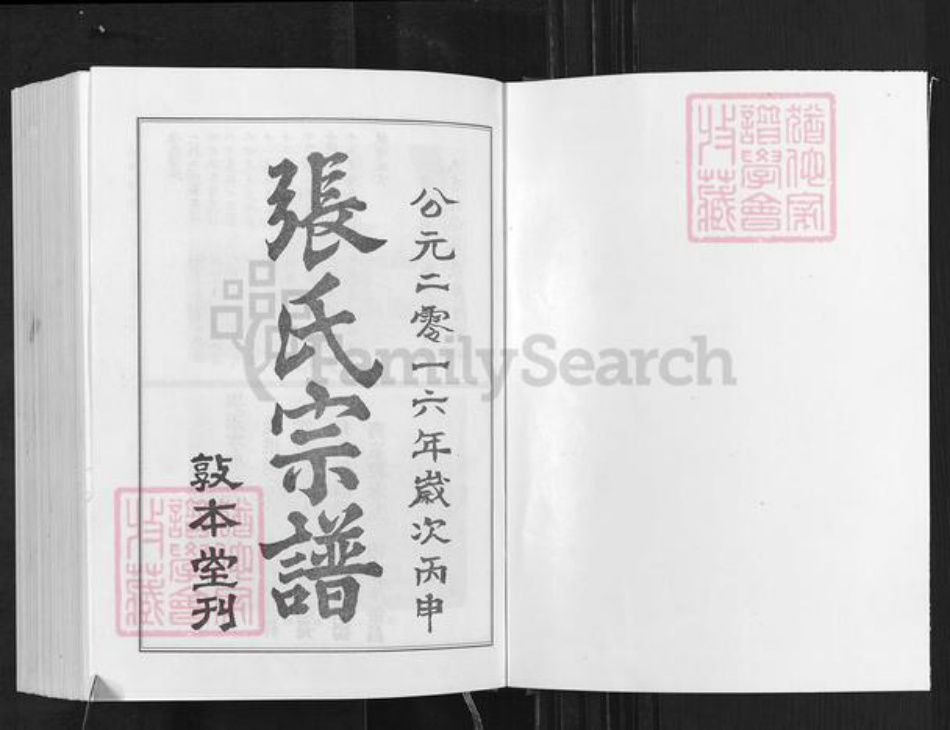 湖北省武汉市新洲区张氏敦本堂族谱-张氏宗谱.pdf电子版插图1