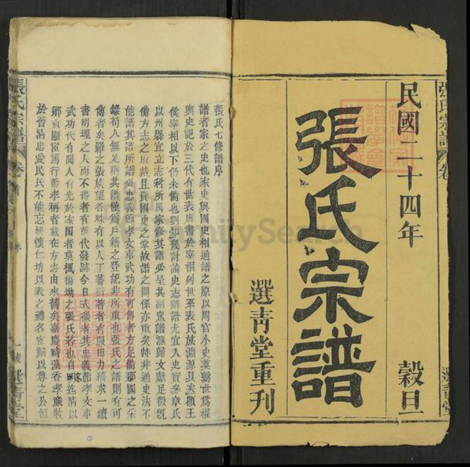 湖北省黄冈市罗田县平湖乡张氏选青堂族谱-张氏宗谱.pdf电子版插图1 湖北省黄冈市罗田县平湖乡张氏选青堂族谱-张氏宗谱.pdf电子版插图1