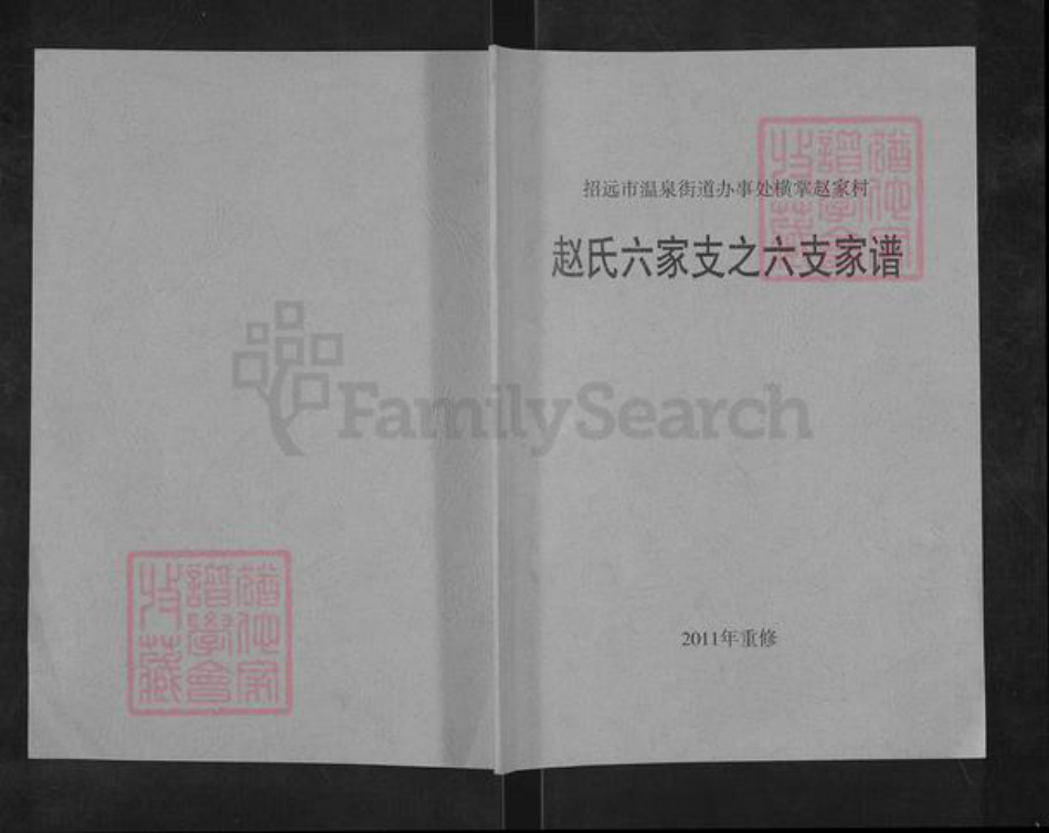 山东省烟台市招远市赵氏族谱-赵氏六家支之六支家谱.pdf电子版插图