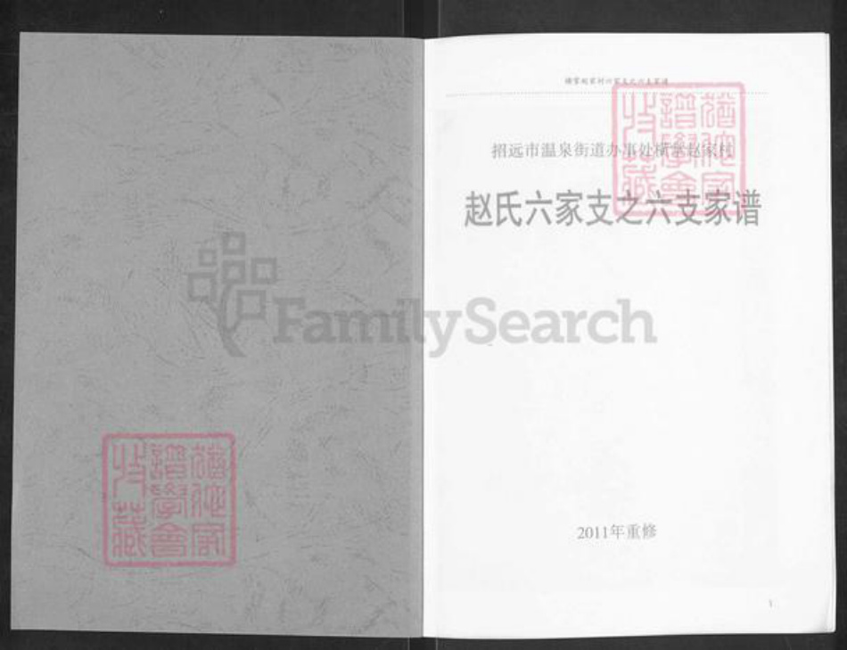 山东省烟台市招远市赵氏族谱-赵氏六家支之六支家谱.pdf电子版插图1