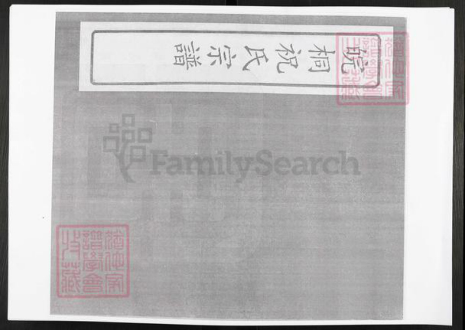 安徽省铜陵市枞阳县祝氏敦叙堂族谱-皖桐祝氏宗谱.pdf电子版