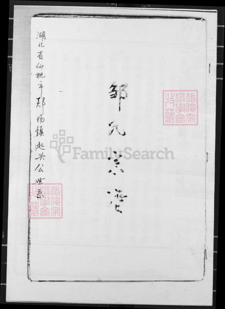 湖北省天门市岳口镇邹氏东鲁堂族谱-邹氏宗谱.pdf电子版插图
