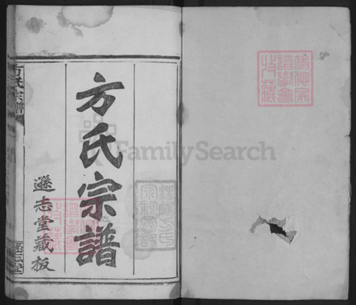 湖北省武汉市汉阳区方氏逊志堂族谱-方氏宗谱.pdf电子版插图1