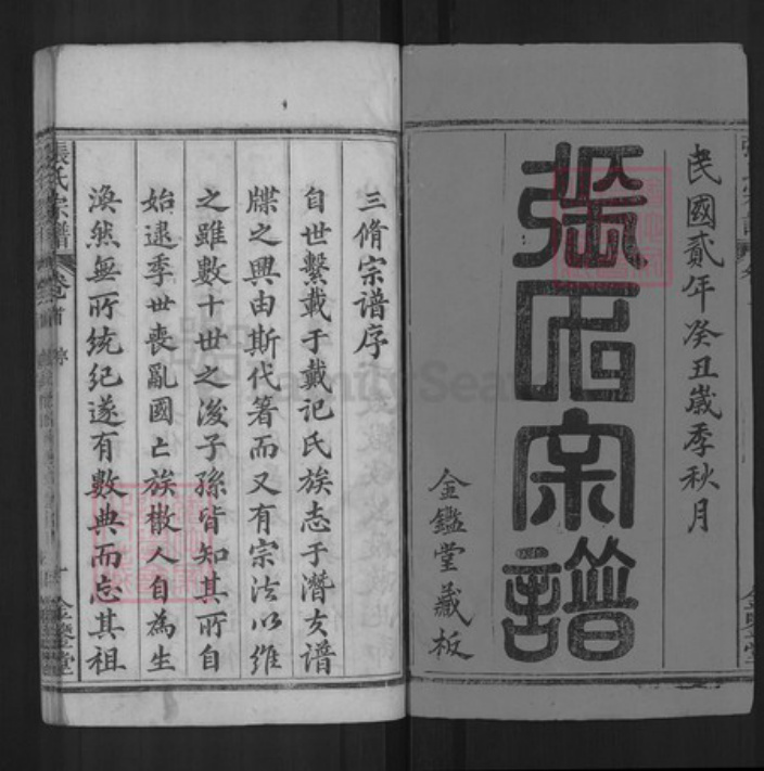 湖北省黄冈市麻城市张氏金鉴堂族谱-张氏宗谱.pdf电子版插图1