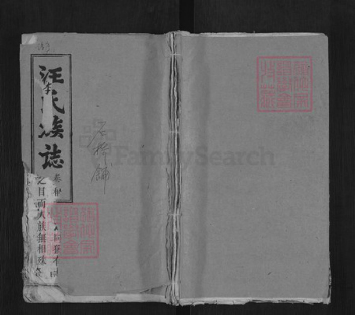 湖北省黄冈市罗田县汪氏孝友堂族谱-汪氏族志.pdf电子版