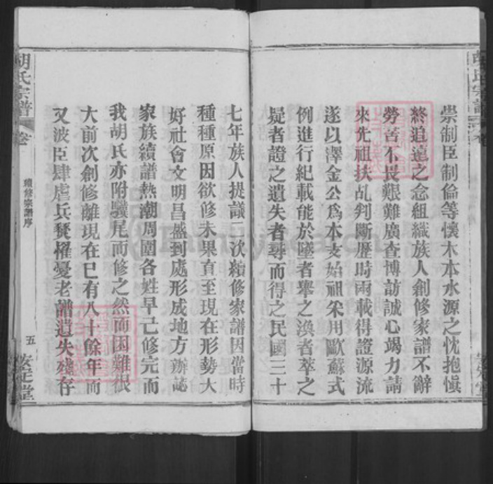 湖北省黄冈市罗田县胡氏安定堂族谱-胡氏宗谱.pdf电子版插图5 湖北省黄冈市罗田县胡氏安定堂族谱-胡氏宗谱.pdf电子版插图5