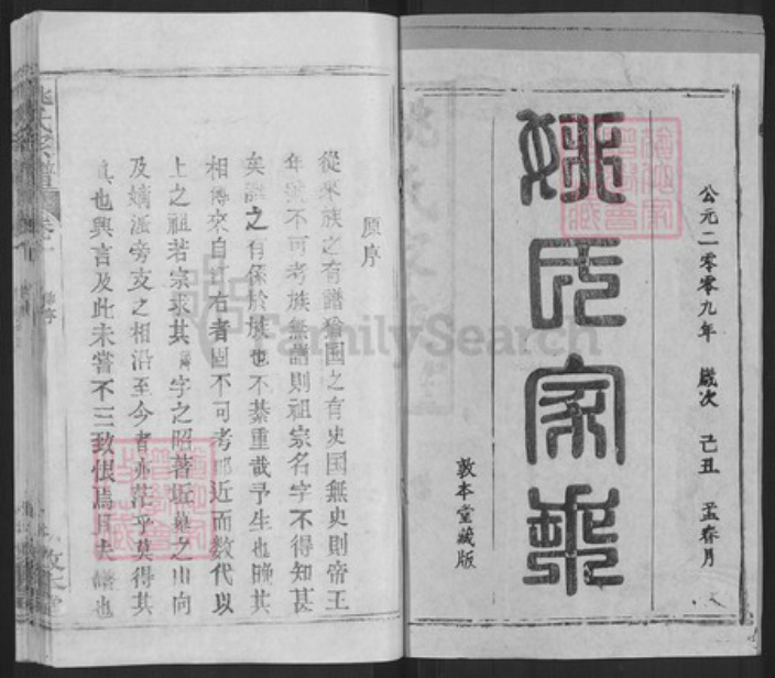 湖北省武汉市新洲区姚氏敦本堂族谱-姚氏宗谱.pdf电子版插图1