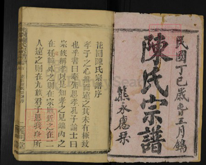 湖北省孝感市汉川市沉湖镇陈氏义门堂族谱-花园陈氏宗谱.pdf电子版插图1