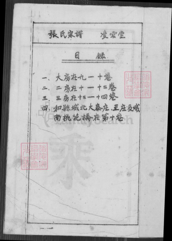 安徽省马鞍山市含山县张氏凌云堂族谱-张氏宗谱.pdf电子版插图1