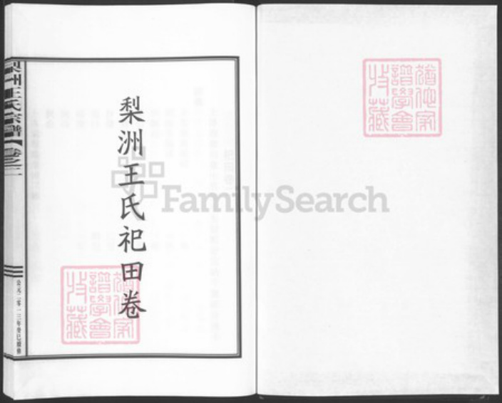 浙江省宁波市余姚市区余姚王氏族谱-梨洲王氏宗谱.pdf电子版插图1