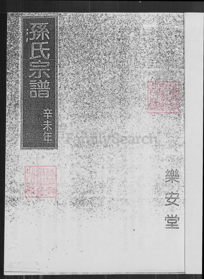 江苏省盐城市建湖县颜单镇孙氏乐安堂族谱-孙氏宗谱.西门支世系表.pdf电子版插图1