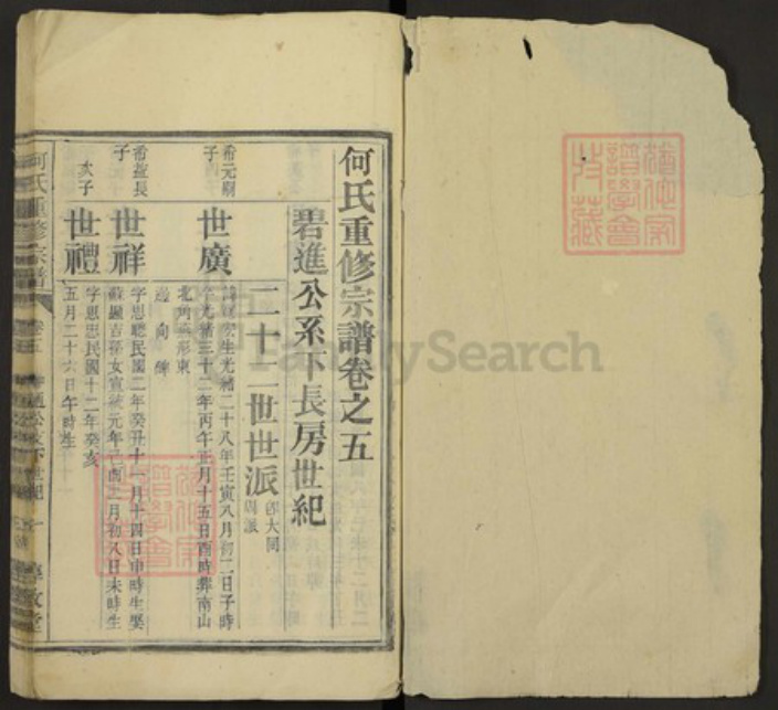安徽省安庆市怀宁县江镇镇何氏惇叙堂族谱-何氏重修宗谱.pdf电子版插图1