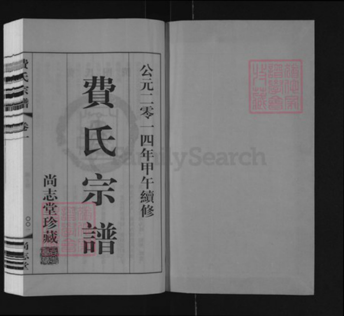 江苏省常州市武进县洛阳镇费氏尚志堂族谱-费氏宗谱.pdf电子版插图1