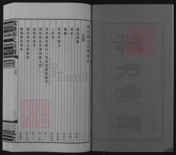 江苏省常州市武进县前黄镇薛氏三凤堂族谱-霞岩薛氏宗谱.pdf电子版插图2