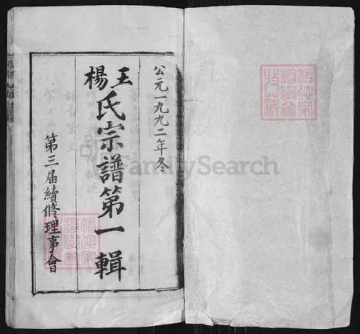 湖北省黄冈市麻城市南湖街道王氏四知堂族谱-王杨氏宗谱.pdf电子版插图1