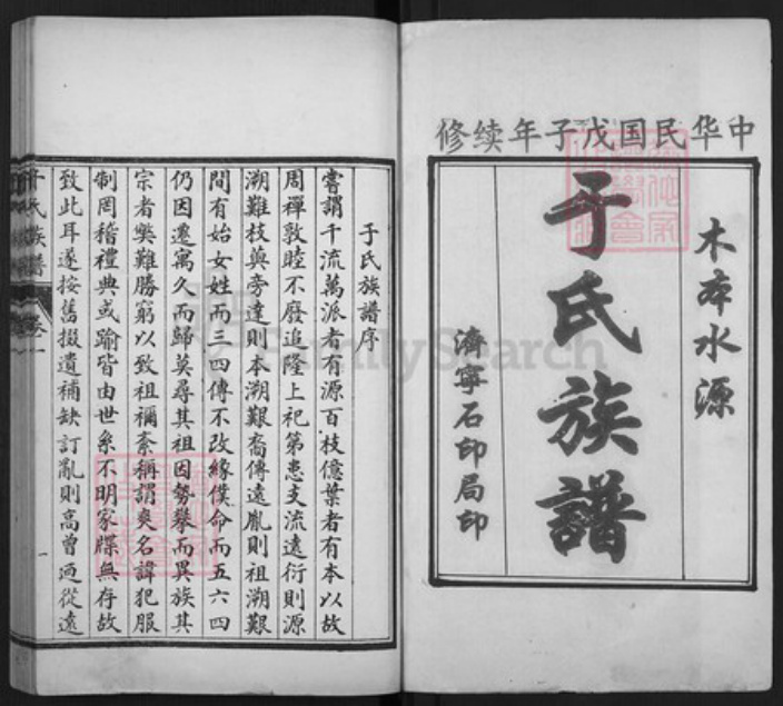 山东省泰安市东平县山东省泰安市于氏族谱-于氏族谱.pdf电子版插图1