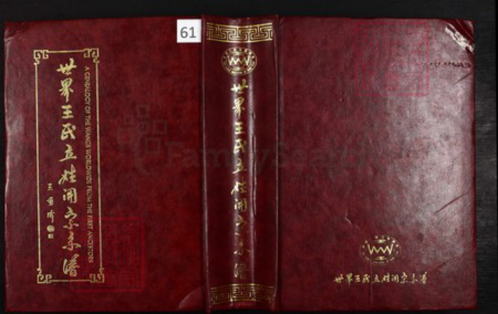 湖北省武汉市江岸区台北街道王氏族谱-世界王氏立姓开宗系谱.pdf电子版