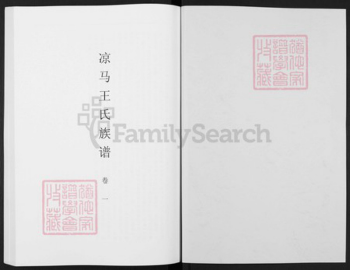 陕西省咸阳市醴泉县礼泉王氏族谱-凉马王氏族谱.pdf电子版插图1