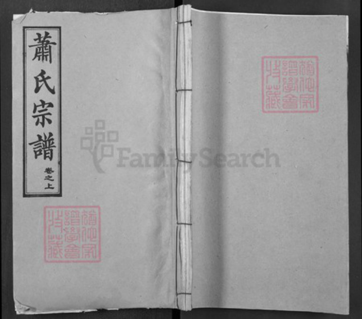 湖北省武汉市黄陂区萧氏八叶堂族谱-萧氏宗谱.pdf电子版