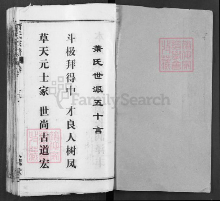 湖北省武汉市黄陂区萧氏八叶堂族谱-萧氏宗谱.pdf电子版插图1