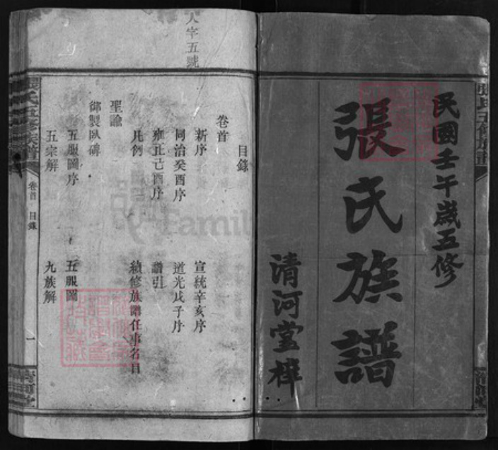 湖南省娄底市新化县湖南省益阳市安化县张氏族谱-张氏五修族谱 [12卷,首1卷].pdf电子版插图1