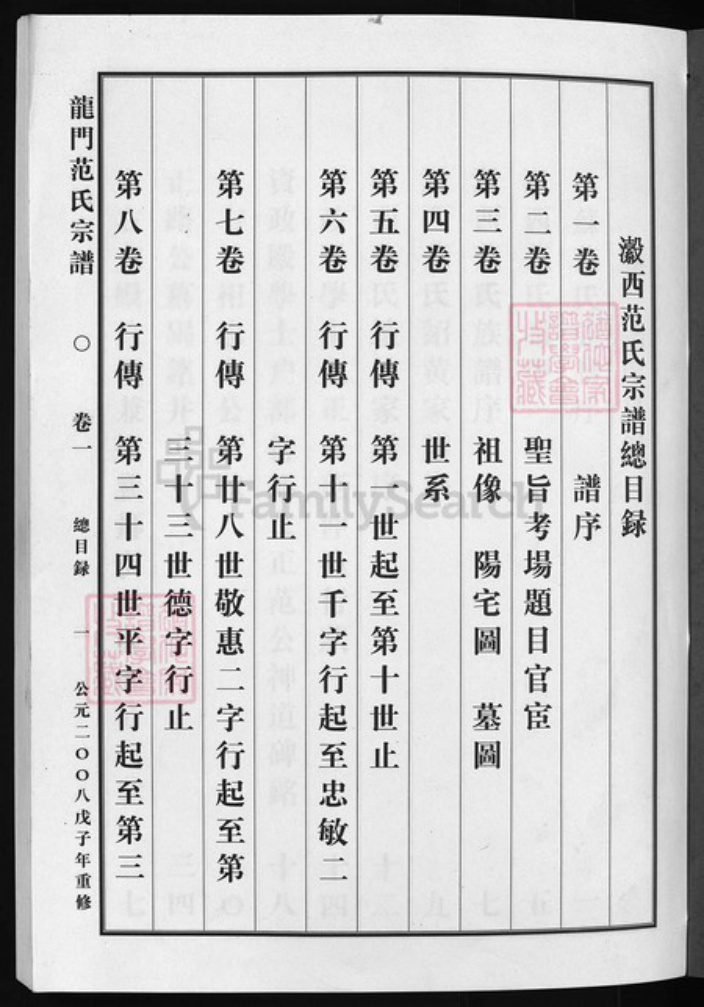 浙江省范氏族谱-龙门范氏宗谱 [8卷].pdf电子版插图2