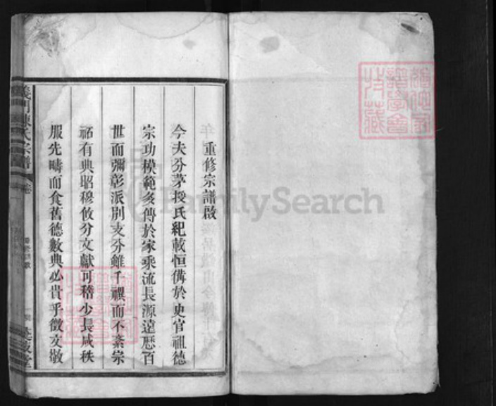 江西省上饶市陈氏族谱-义门陈氏宗谱 [残卷].pdf电子版插图1