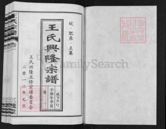 安徽省合肥市长丰县水湖镇王氏三槐堂族谱-王氏兴隆宗谱.pdf电子版插图1 安徽省合肥市长丰县水湖镇王氏三槐堂族谱-王氏兴隆宗谱.pdf电子版插图1