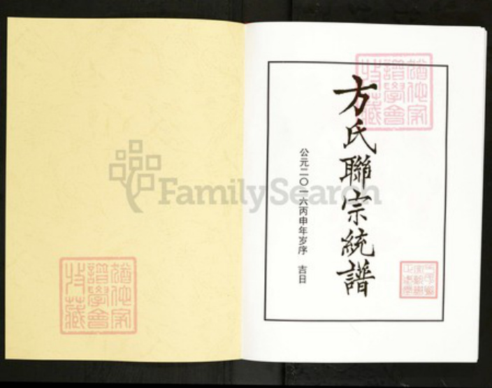 湖北省武汉市新洲区方氏正武堂族谱-方氏联宗统谱.pdf电子版插图1