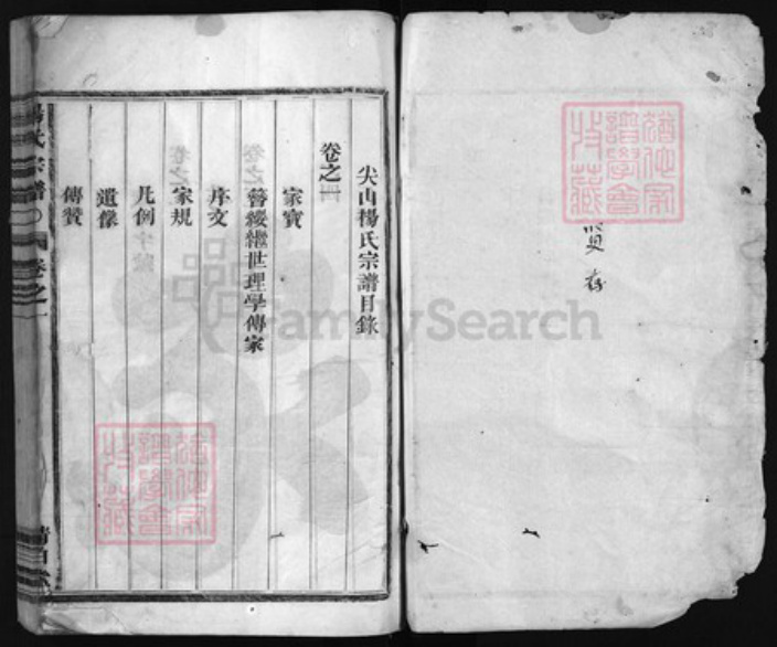 浙江省杨氏族谱-杨氏宗谱 [4卷].pdf电子版插图1