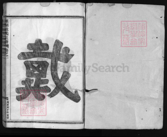 浙江省戴氏族谱-莲湖戴氏宗谱 [4卷,世系3册,行传11卷].pdf电子版插图1