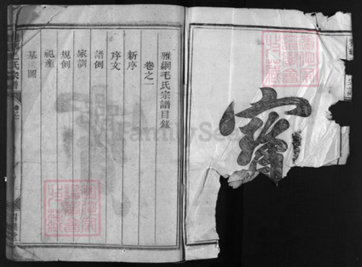 浙江省毛氏族谱-雅纲毛氏宗谱 [3卷].pdf电子版插图2