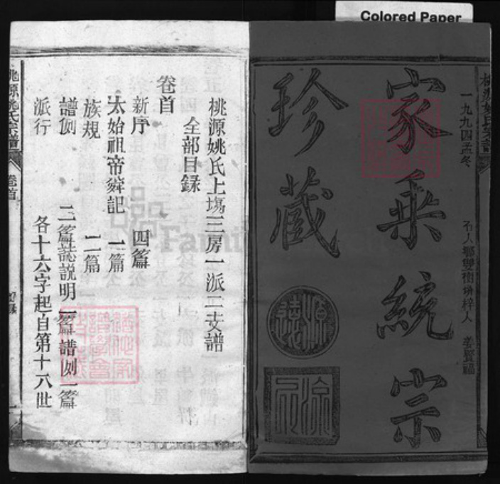 江西省上饶市姚氏族谱-桃源姚氏宗谱 [卷5, 卷首1].pdf电子版插图1