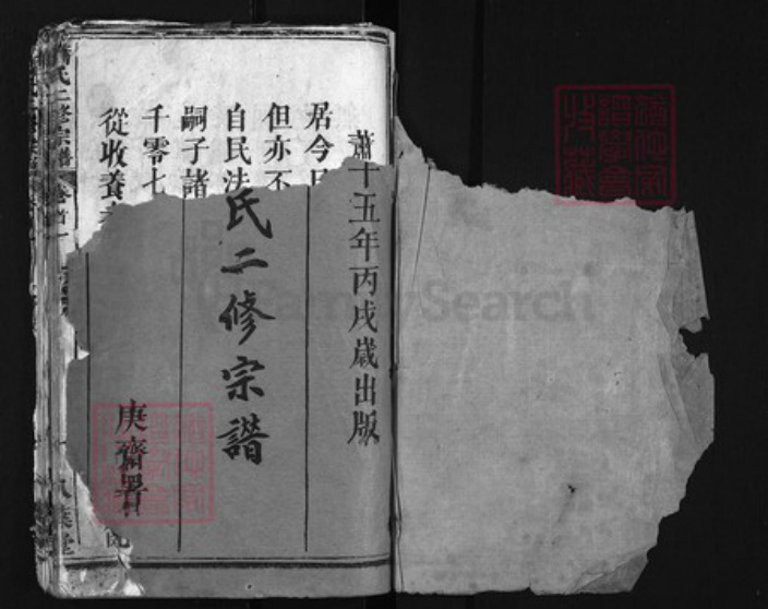 湖北省黄冈市罗田县萧氏族谱-萧氏二修宗谱 [18卷,首2卷].pdf电子版插图1