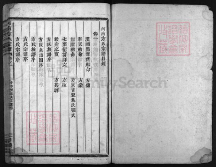 浙江省宁波市方氏族谱-河南方氏宗谱 [15卷].pdf电子版插图1