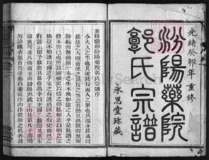 浙江省郭氏族谱-汾阳药院郭氏宗谱 [6卷].pdf电子版插图1