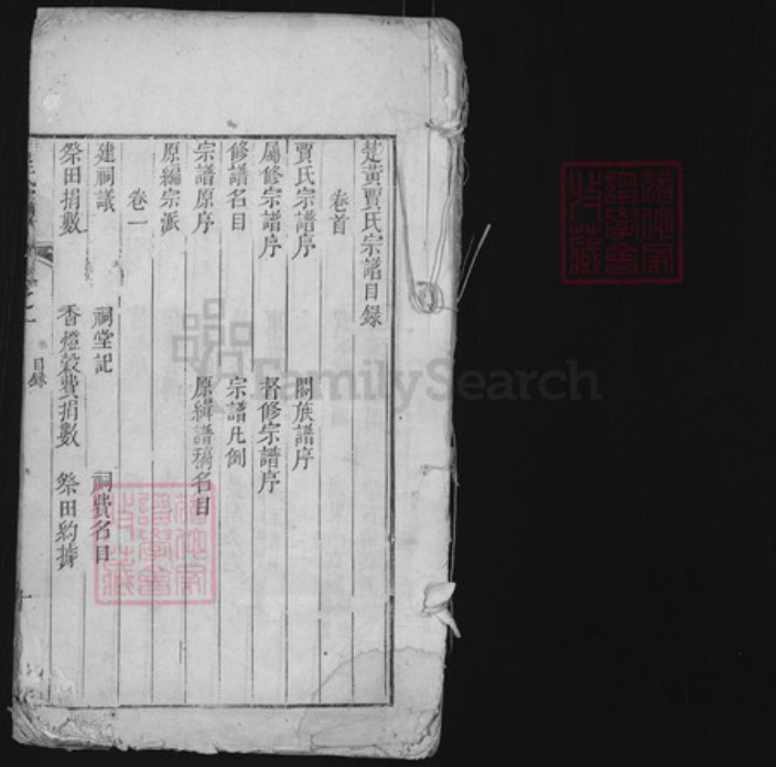 湖北省黄冈市黄州区贾氏族谱-楚黄贾氏宗谱.pdf电子版插图1