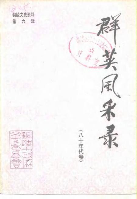 1992版铜陵文史资料  第6辑  群英风采录  80年代卷.pdf电子版_安徽省志